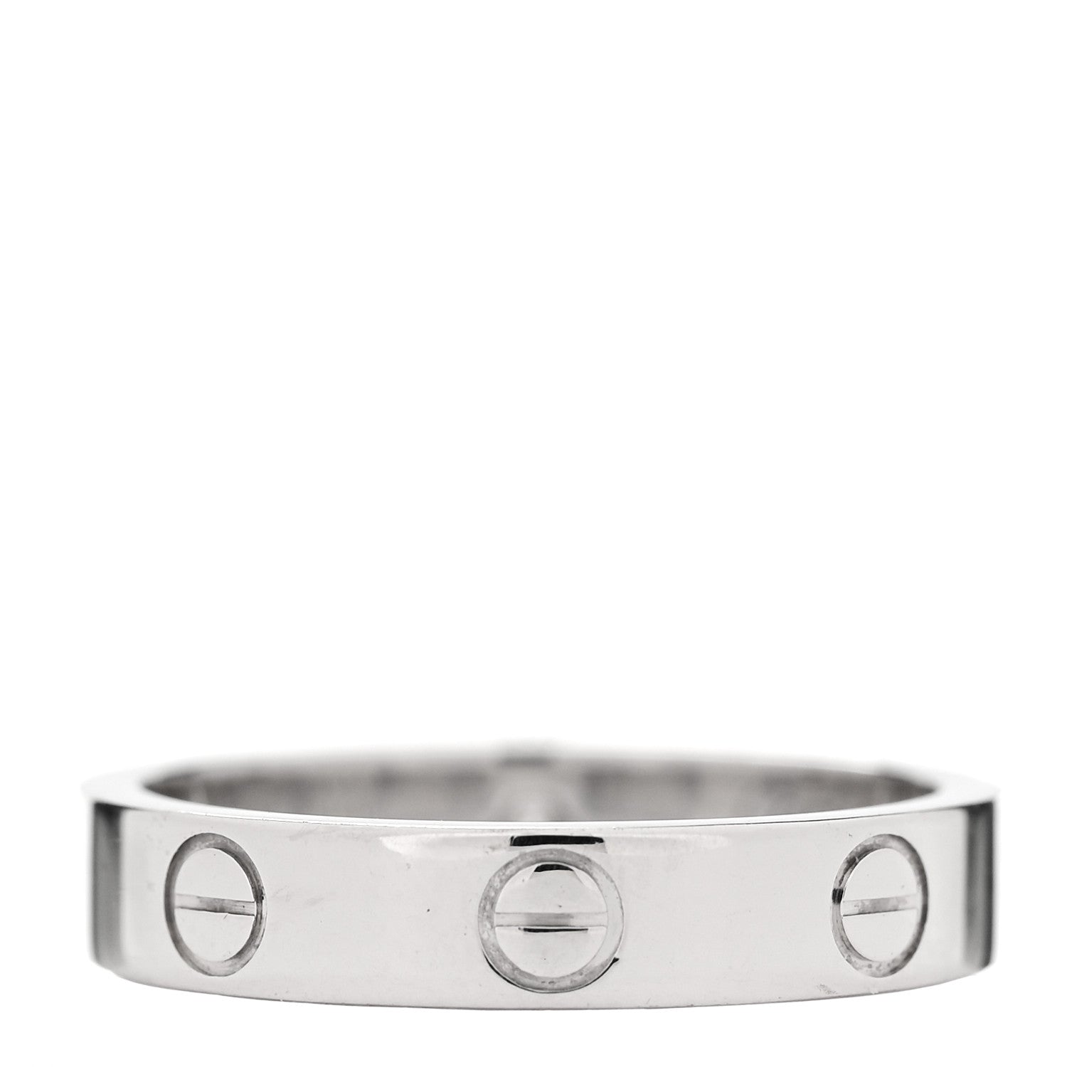 Cartier 18K White Gold Diamond .23ct LOVE Solitaire Engagement Ring 51 5.75 4 of 5