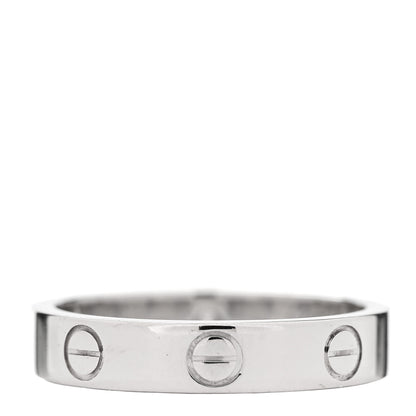 Cartier 18K White Gold Diamond .23ct LOVE Solitaire Engagement Ring 51 5.75 4 of 5
