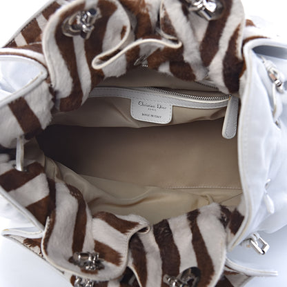 Christian Dior Lambskin Pony Hair Medium Le Trente Tote White 7 of 16