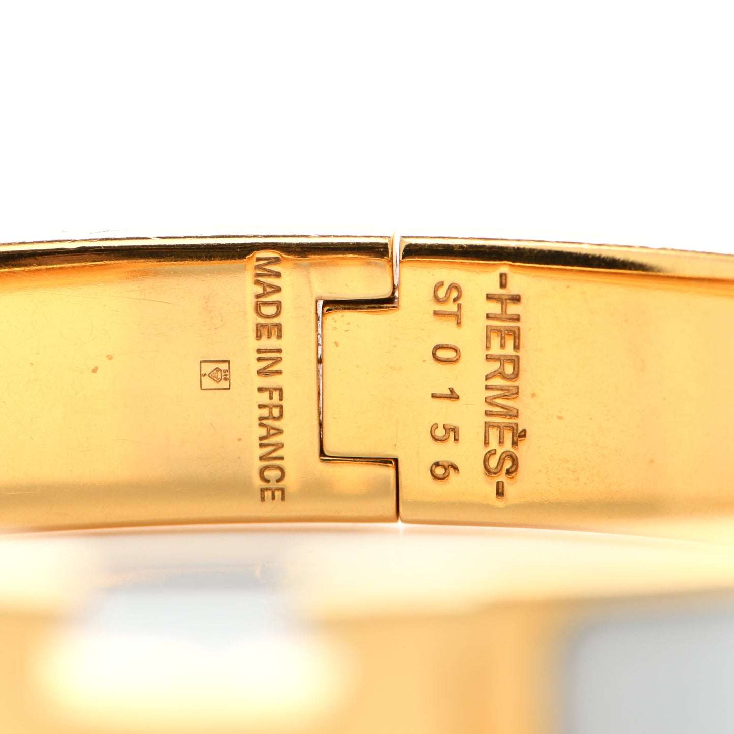 Enamel Narrow Clic Clac H Bracelet PM White