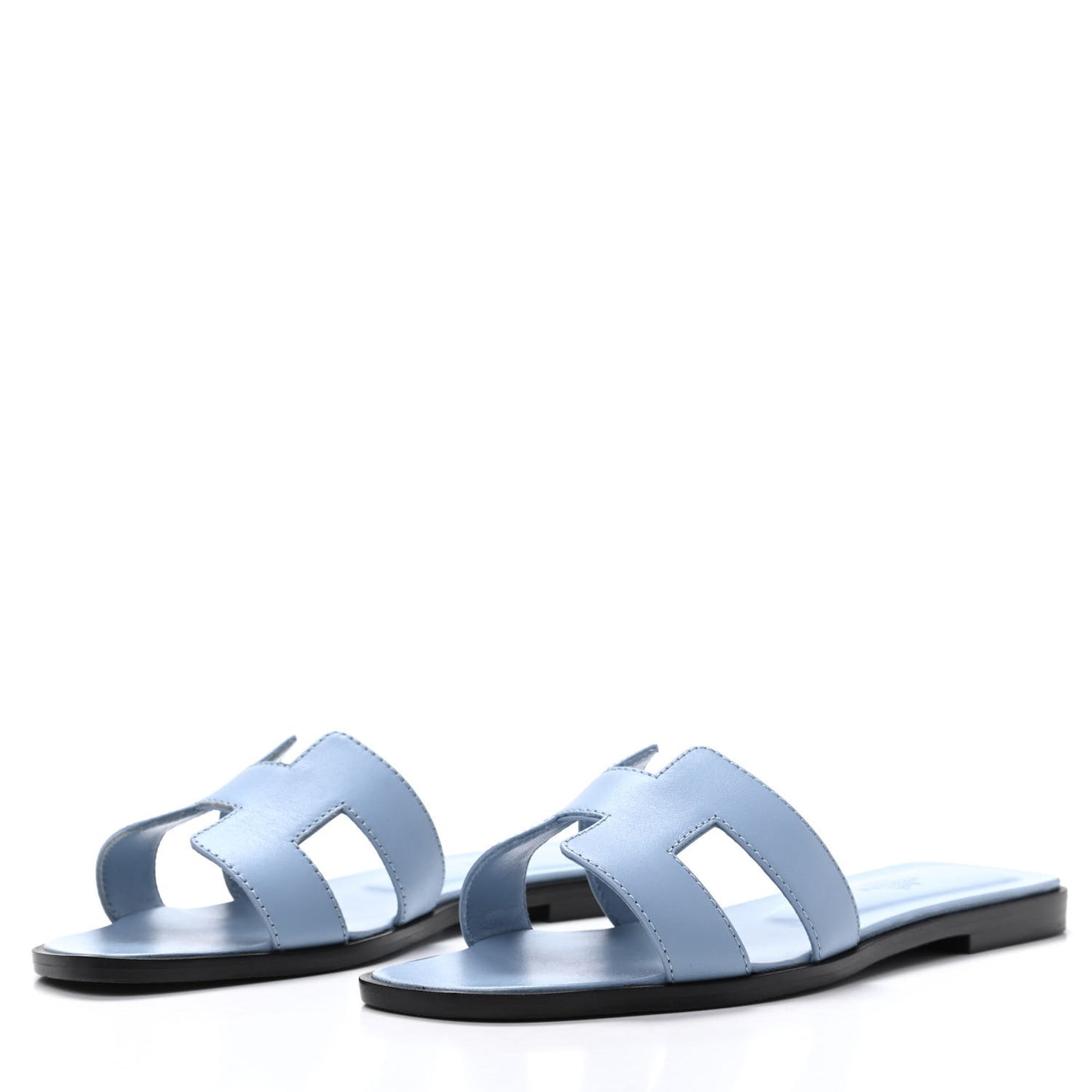 Calfskin Oran Sandals 37 Bleu Bleuet