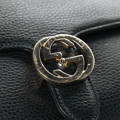 Gucci Dollar Calfskin Interlocking G Shoulder Bag Black 12 of 12