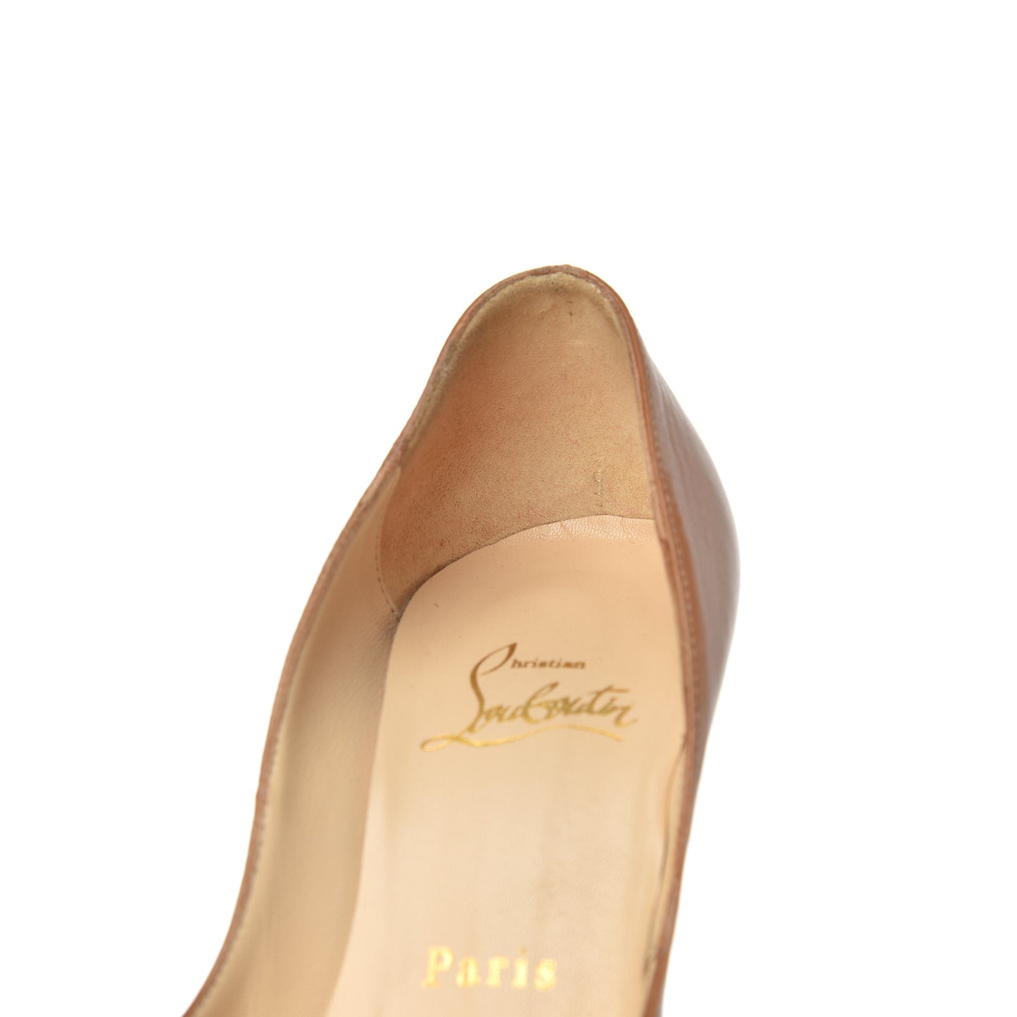 Calfskin Lady Peep 150 Pumps 36 Safari