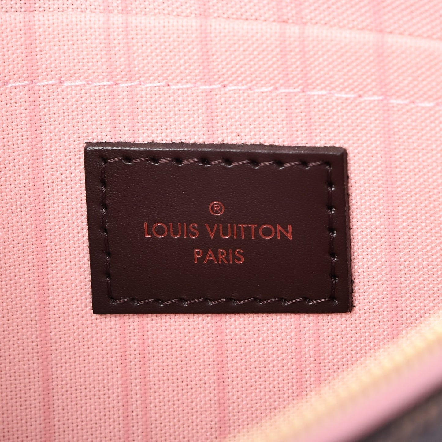 Damier Ebene Neverfull MM GM Pochette Rose Ballerine