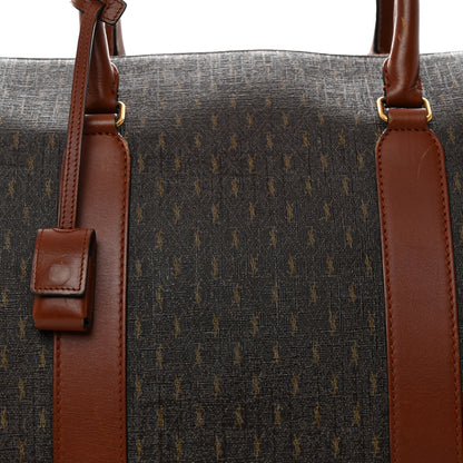 Saint Laurent Canvas Smooth Calfskin Le Monogramme Duffle Chestnut 7 of 14