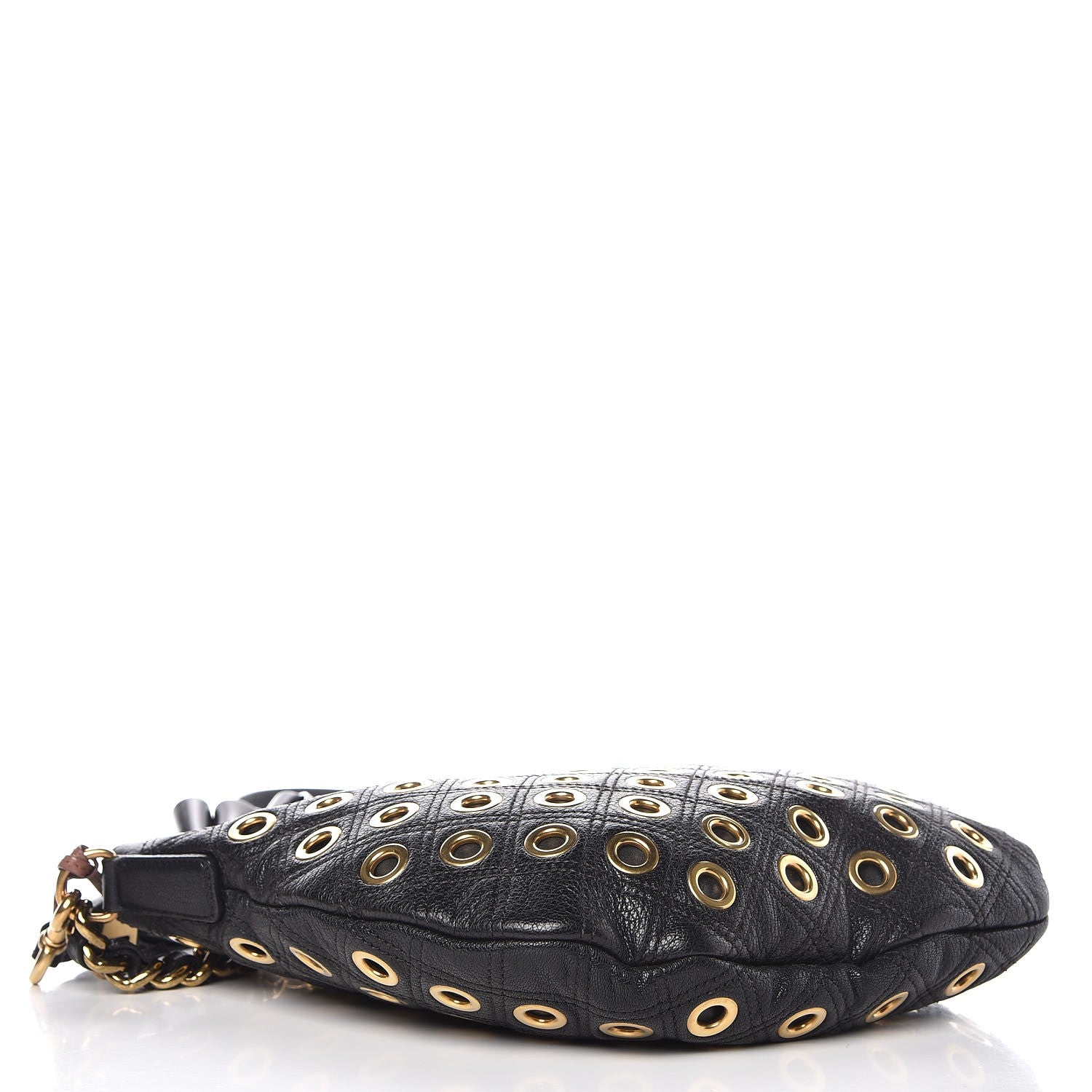 Marc Jacobs Goatskin Quilted Grommet Nomad Hobo Black 5 of 9