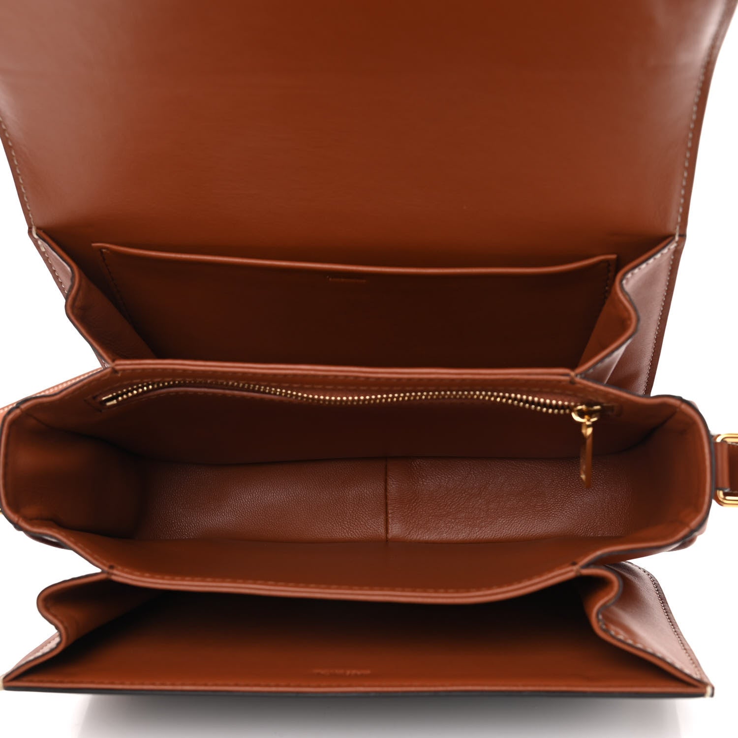 Celine Triomphe Canvas Calfskin Medium Triomphe Tan 5 of 11