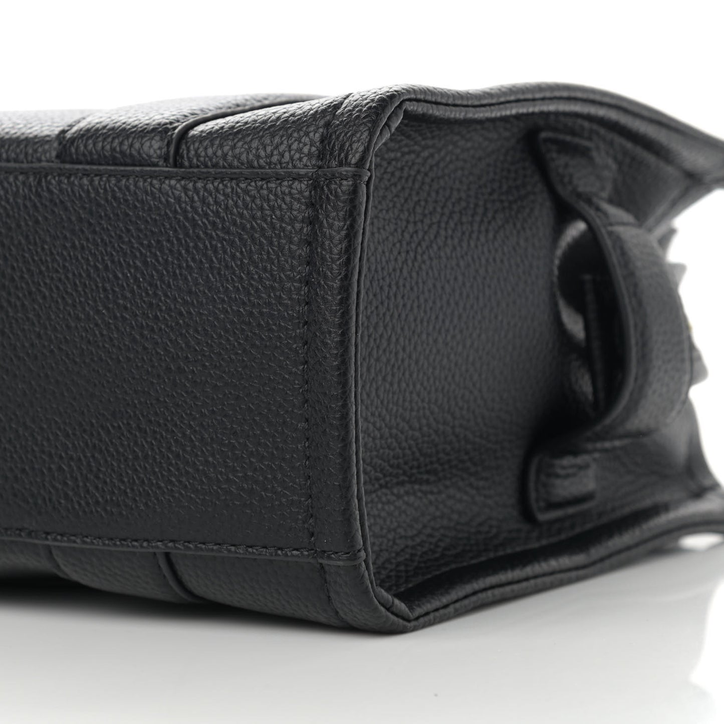 Grained Calfskin Mini The Tote Bag Black