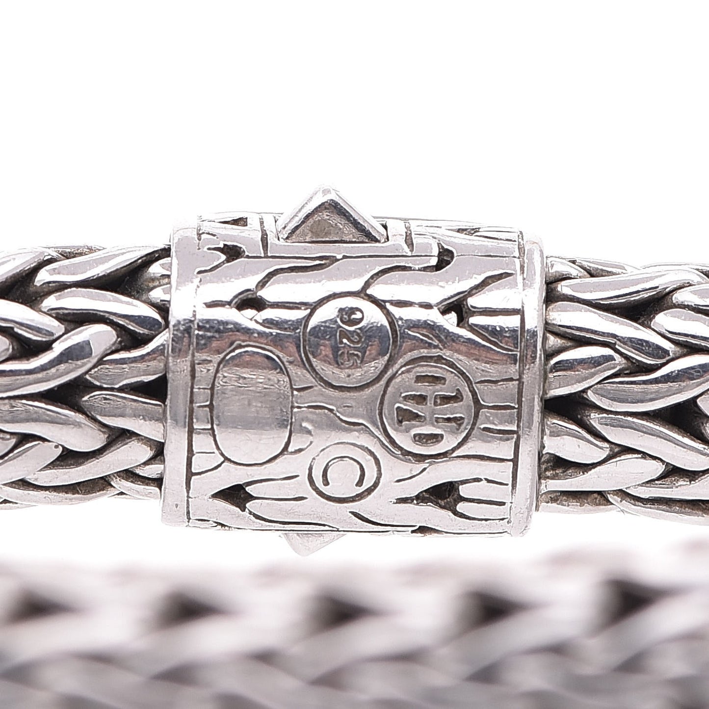 Sterling Silver Black Sapphire Classic Chain Bracelet Large