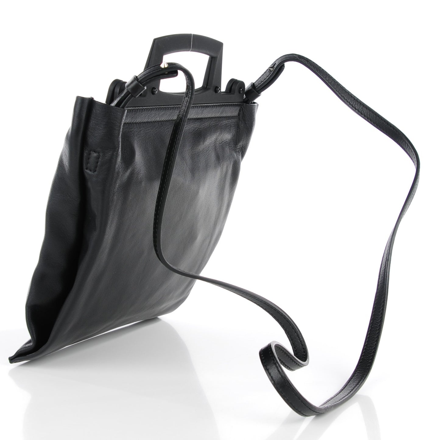 Lambskin Rave Frame Tote Black