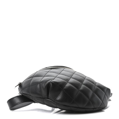 Chanel Calfskin Quilted Uniform Waist Belt Bag Black 3 of 10