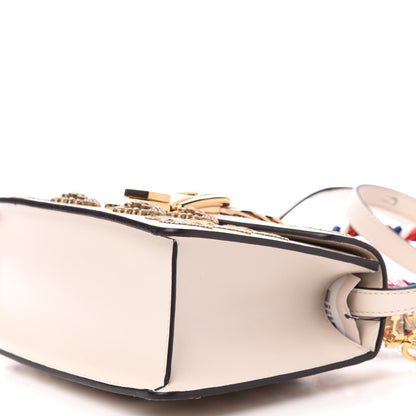 Gucci Calfskin Animal Studs Mini Sylvie Top Handle Bag White 10 of 11