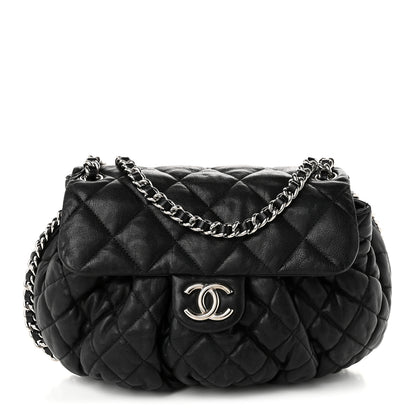 Chanel Washed Lambskin Quilted Large Chain Around Flap Black 1 of 10
