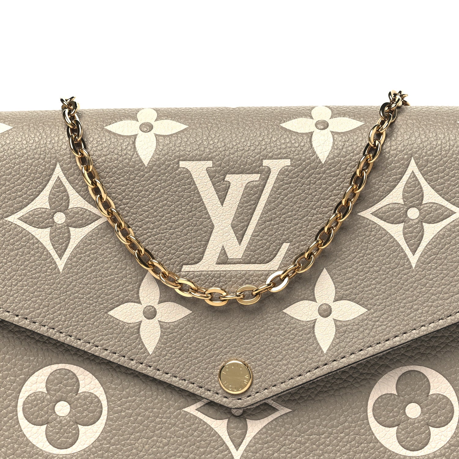 Louis Vuitton Empreinte Monogram Giant Felicie Pochette Tourterelle Creme 8 of 11