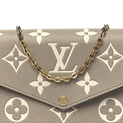 Louis Vuitton Empreinte Monogram Giant Felicie Pochette Tourterelle Creme 8 of 11