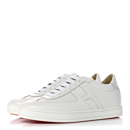 Hermes Epsom Womens Boomerang Sneakers 37 White 3 of 8