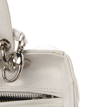 Christian Dior Lambskin Cannage Medium Lady Dior White 11 of 13