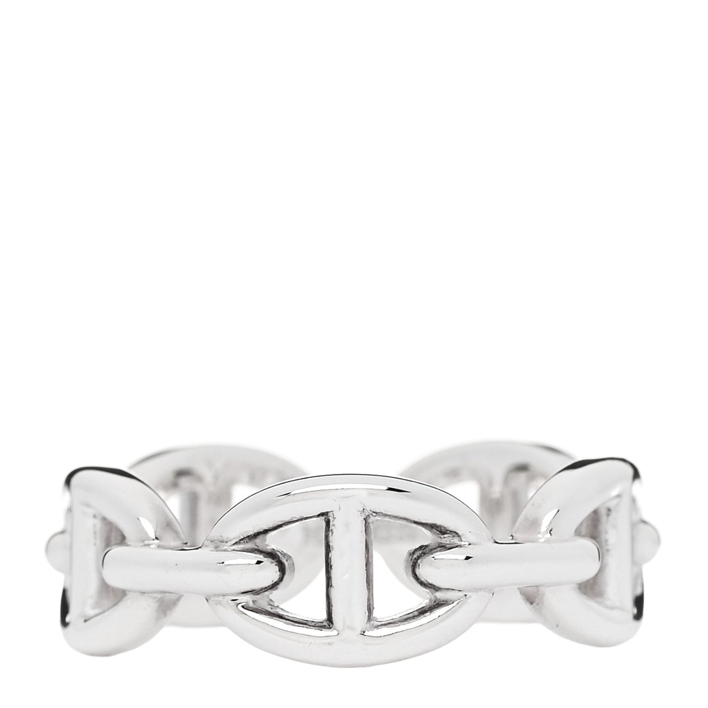 Sterling Silver PM Chaine d'Ancre Enchainee Band Ring 58 8.5