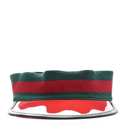 Gucci Vinyl Web Visor M Green Red 3 of 11