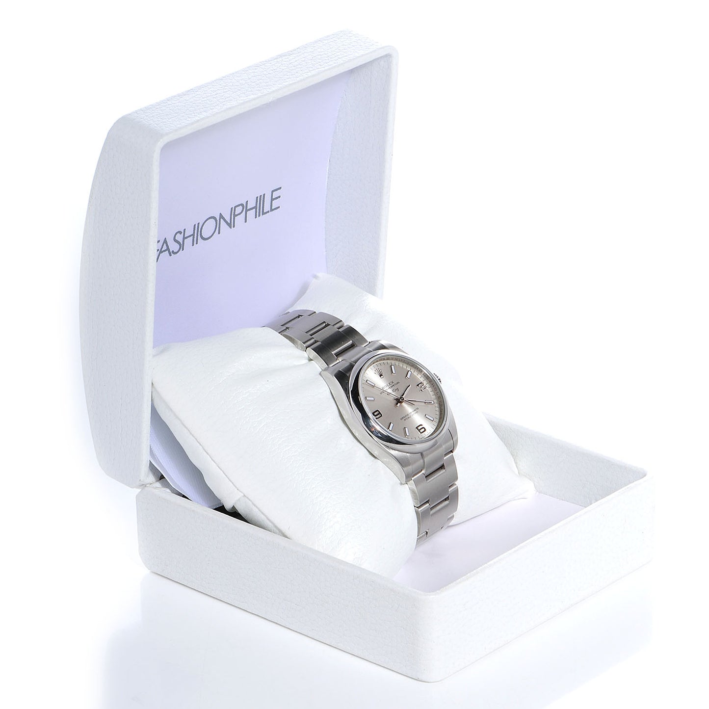 Stainless Steel 34mm Oyster Perpetual Air-King Watch Silver 114200
