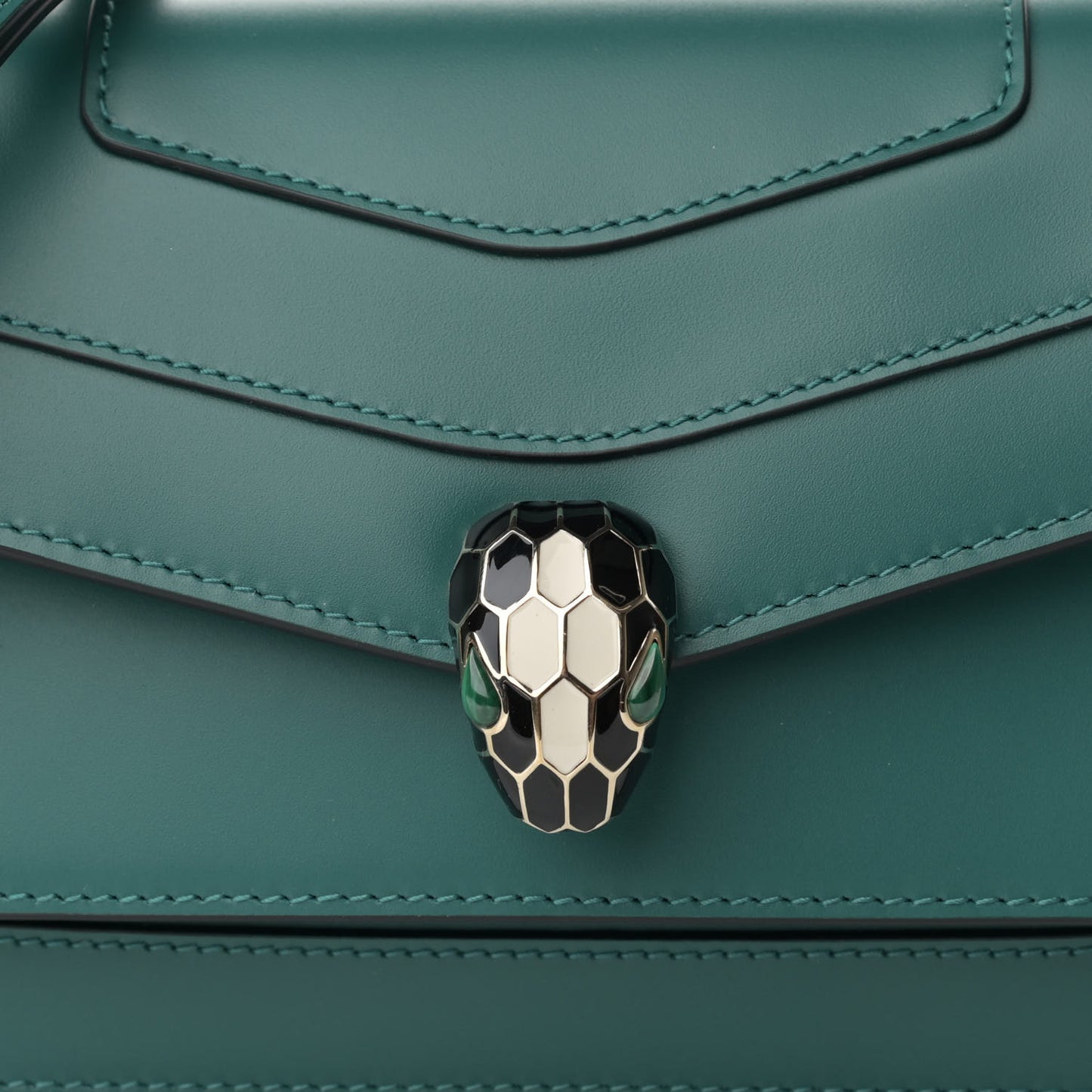 Calfskin Serpenti Forever Shoulder Bag Emerald Green