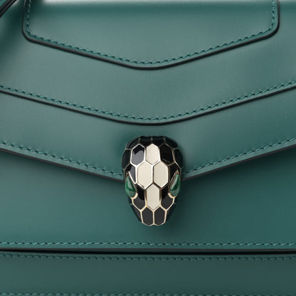 Bulgari Calfskin Serpenti Forever Shoulder Bag Emerald Green 6 of 10