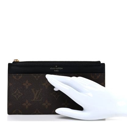 Louis Vuitton Monogram Slim Purse Black 2 of 6