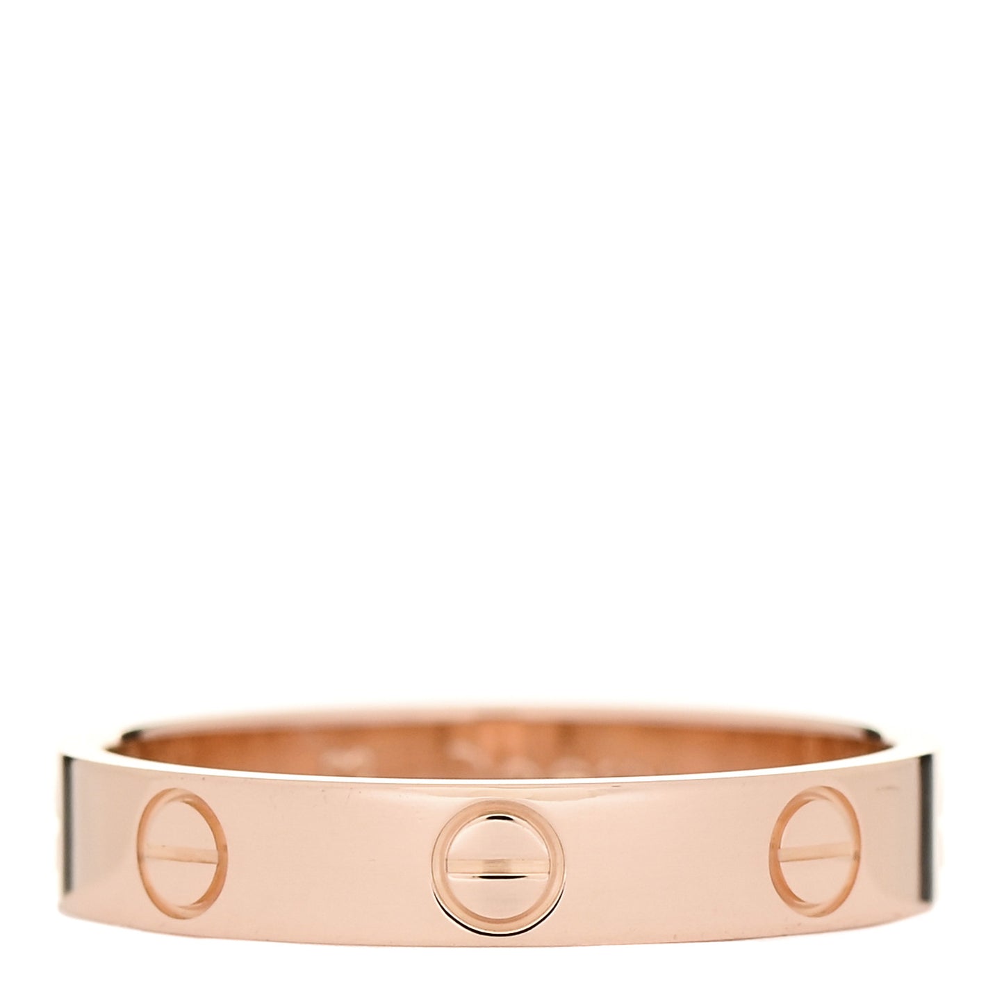 18K Pink Gold 3.5mm LOVE Wedding Band Ring 55 7.25