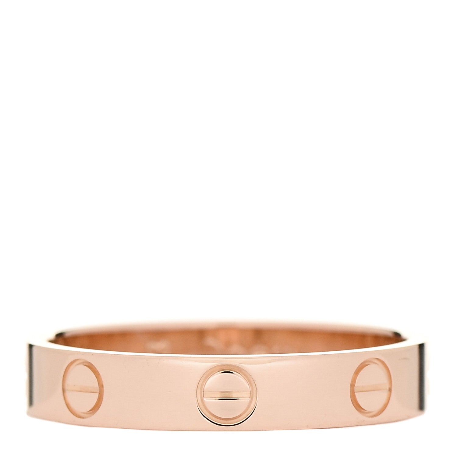 Cartier 18K Pink Gold 3.5mm LOVE Wedding Band Ring 55 7.25 3 of 5
