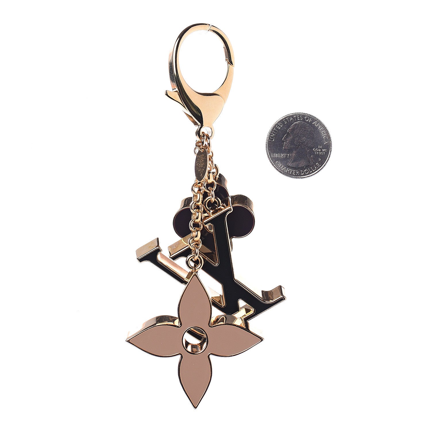 Louis Vuitton Fleur De Monogram Bag Charm Dore 3 of 7
