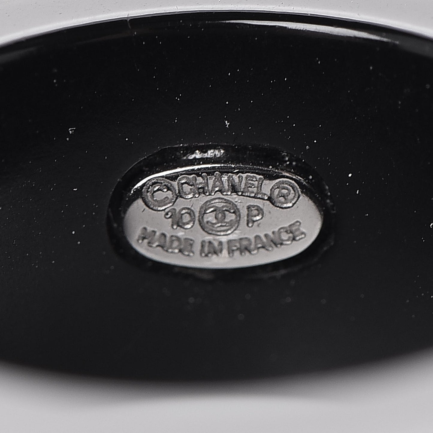 Resin Pearl Crystal CC Ring 6.5 Black