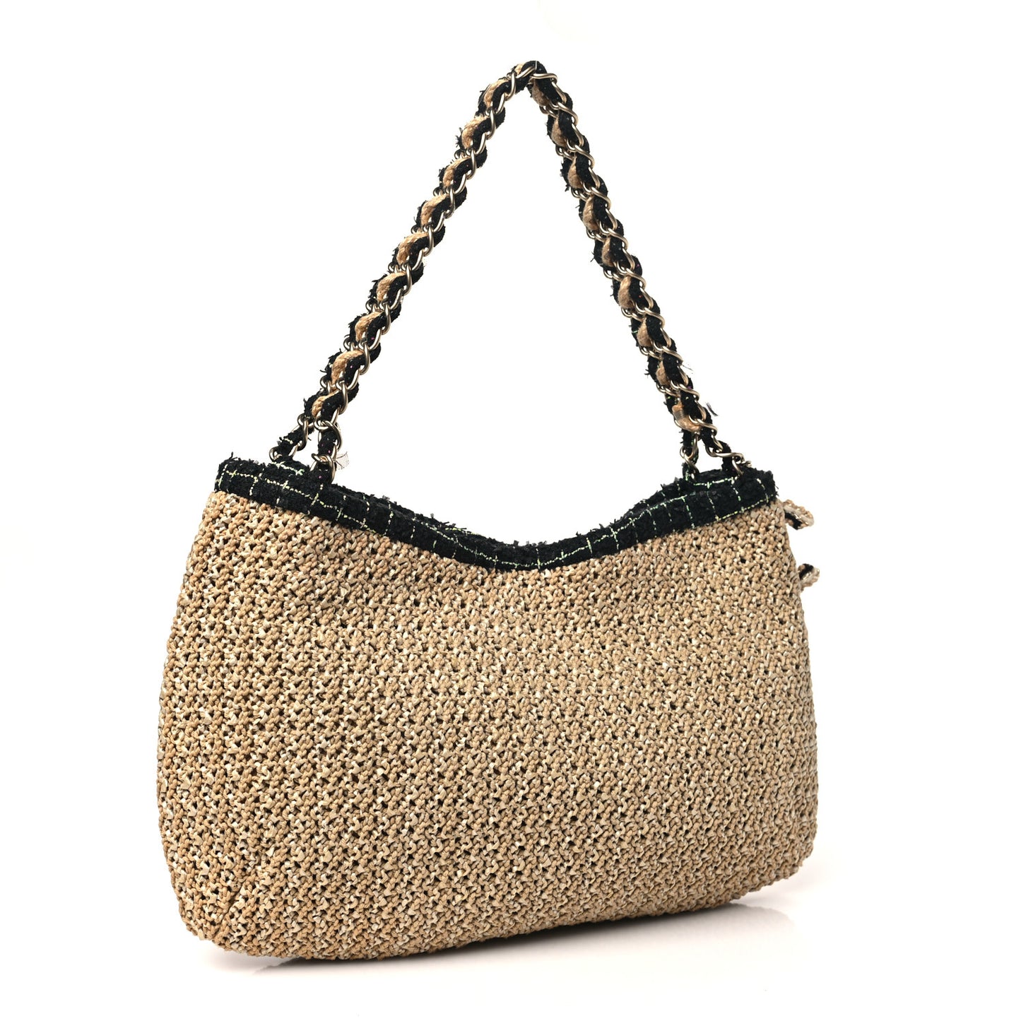 Tweed Woven Raffia Country Coco Hobo