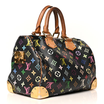 Louis Vuitton Monogram Multicolor Speedy 30 Black 3 of 15