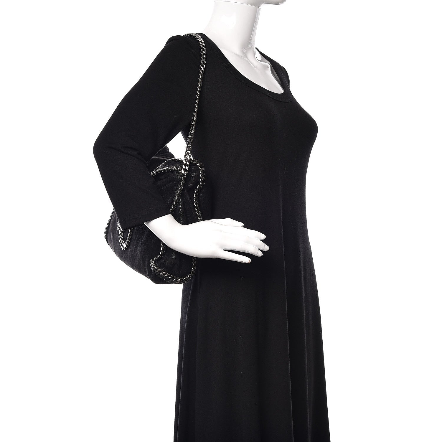 Stella McCartney Shaggy Deer Falabella Fold Over Tote Black 2 of 16