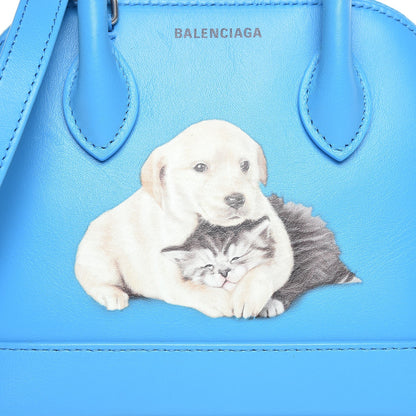 Balenciaga Soft Calfskin Puppy And Kitten XXS Ville Top Handle Bag Bleu Turquoise 8 of 8