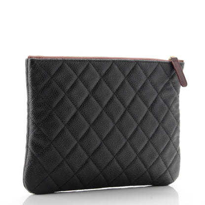 Chanel Caviar Quilted Medium Cosmetic Case Black 3 of 7
