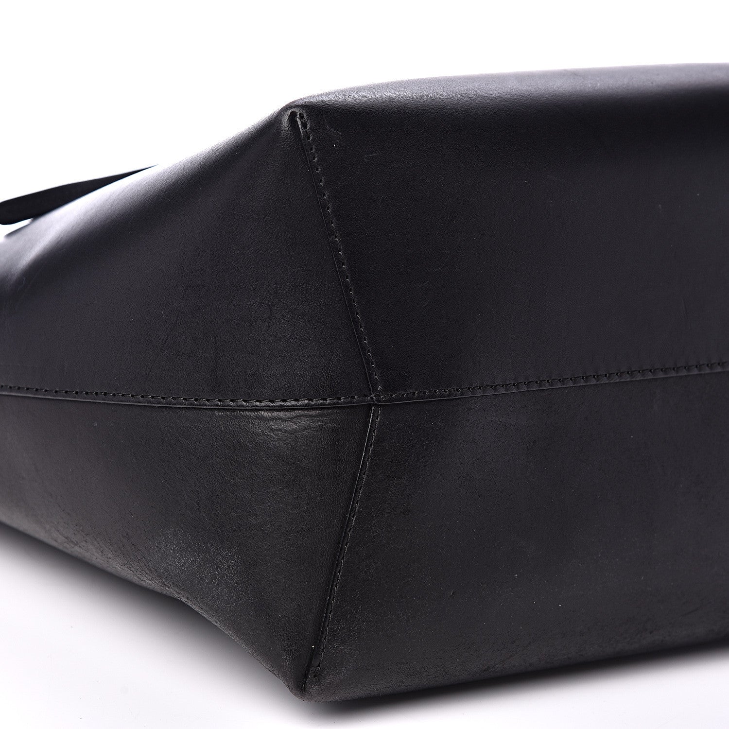 Mansur Gavriel Vegetable Tanned Calfskin Bucket Bag Black Flamma 7 of 17