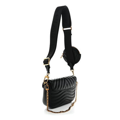 Louis Vuitton Calfskin New Wave Multi Pochette Black 3 of 9