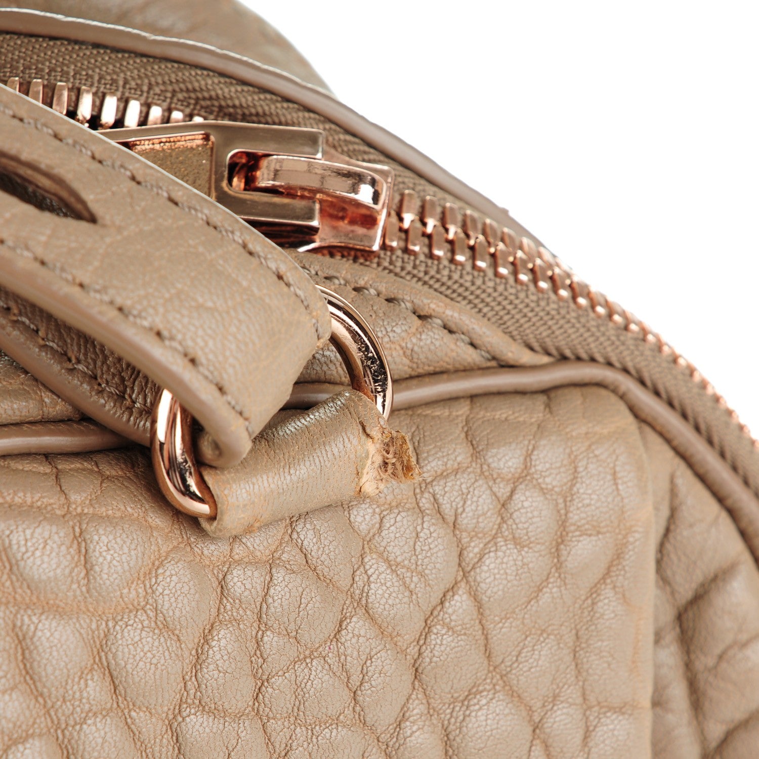 Alexander Wang Pebbled Lambskin Rockie Latte Rose Gold Hardware 8 of 8