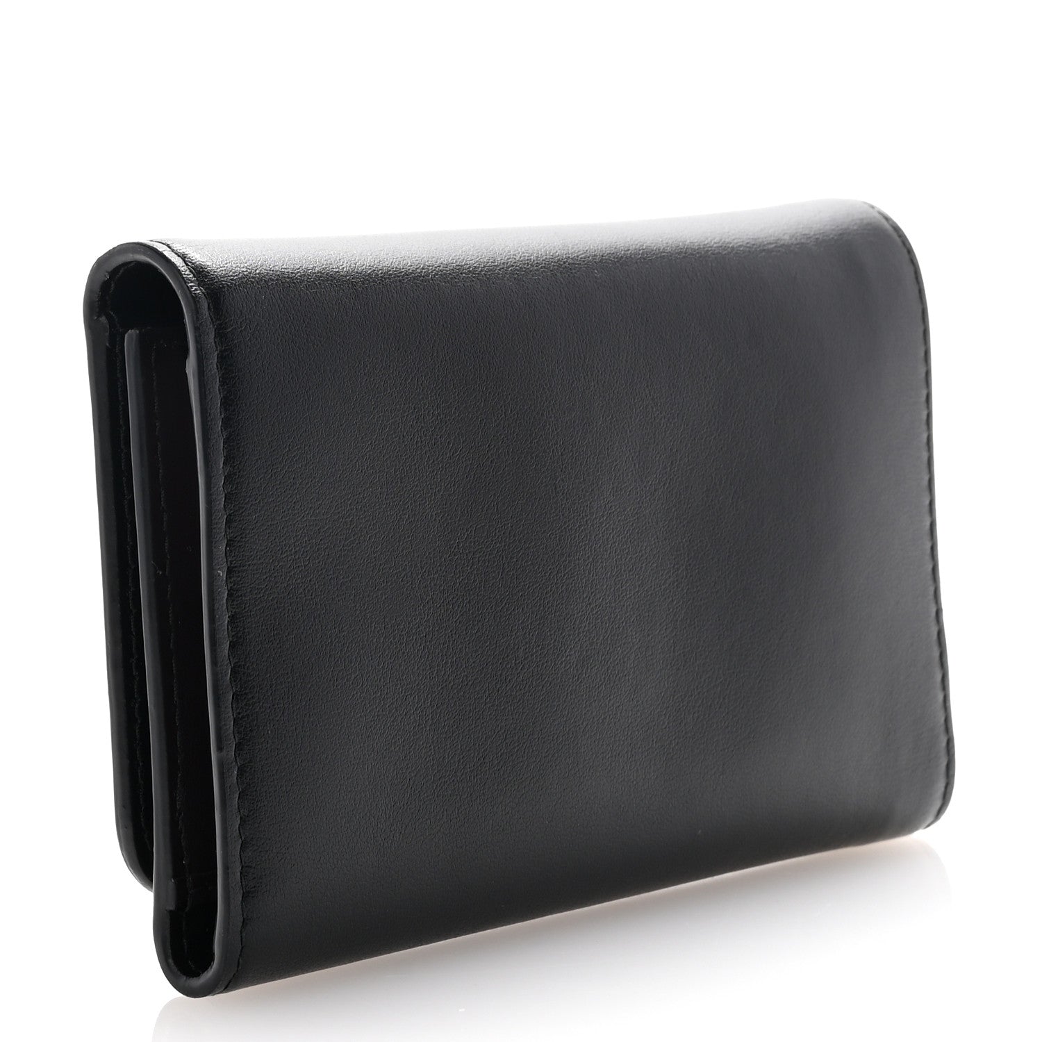 Miu Miu Soft Calf Fiocco Bow Wallet Black Petalo 1654066