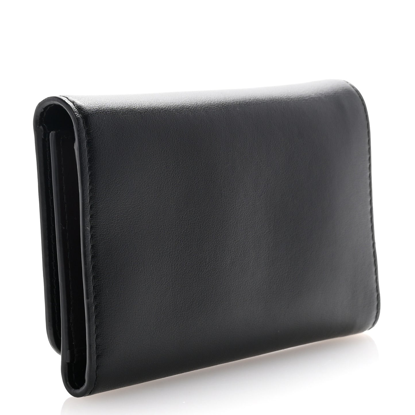 Soft Calf Fiocco Bow Wallet Black Petalo
