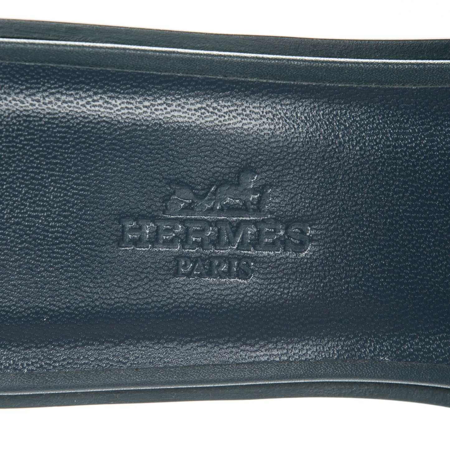 Box Calfskin Oran Sandals 37.5 Bleu Ardoise Bordeaux