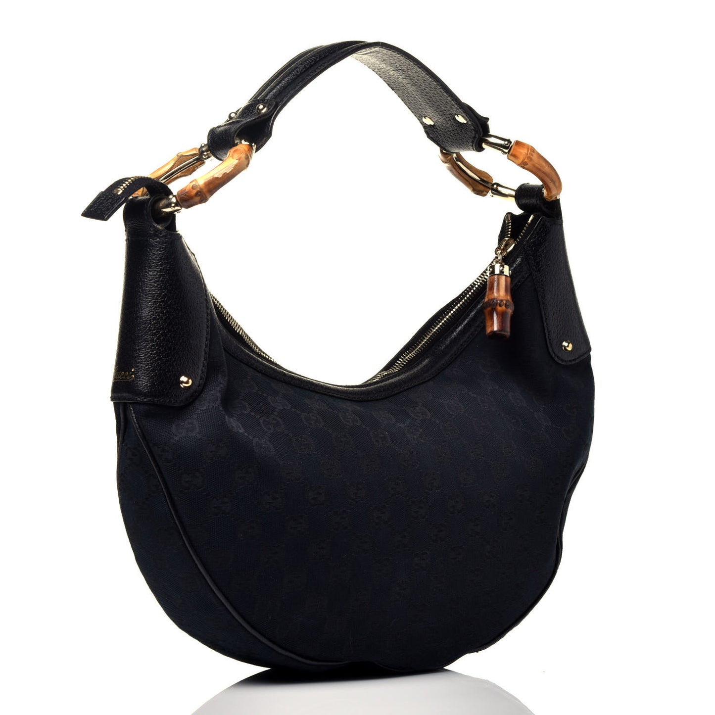 Monogram Bamboo Ring Hobo Black