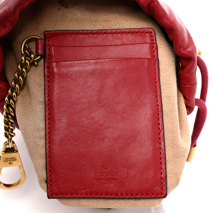 Gucci Calfskin Matelasse Mini GG Marmont 2.0 Bucket Bag Hibiscus Red 8 of 14