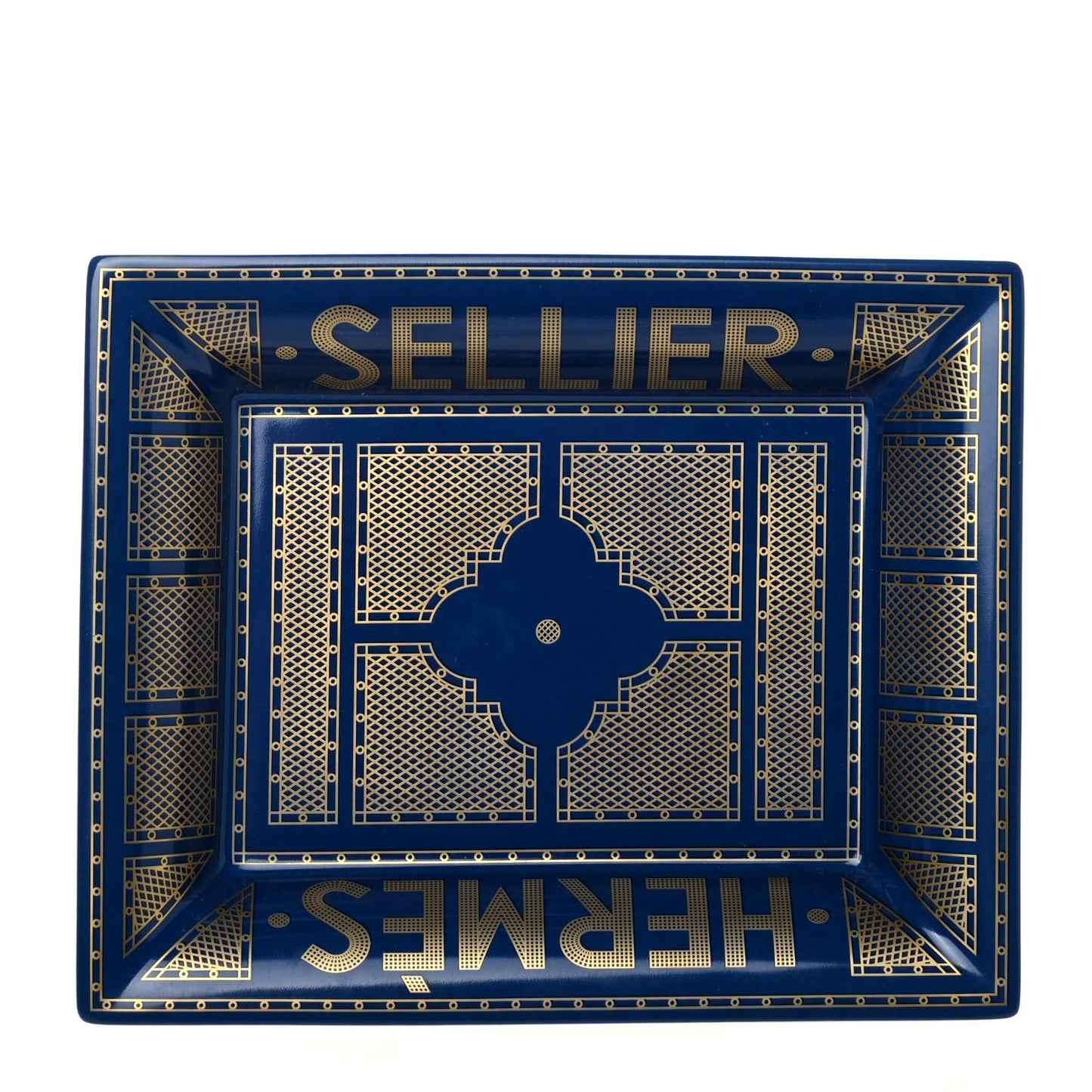 Porcelain Sellier Change Tray Bleu Roi
