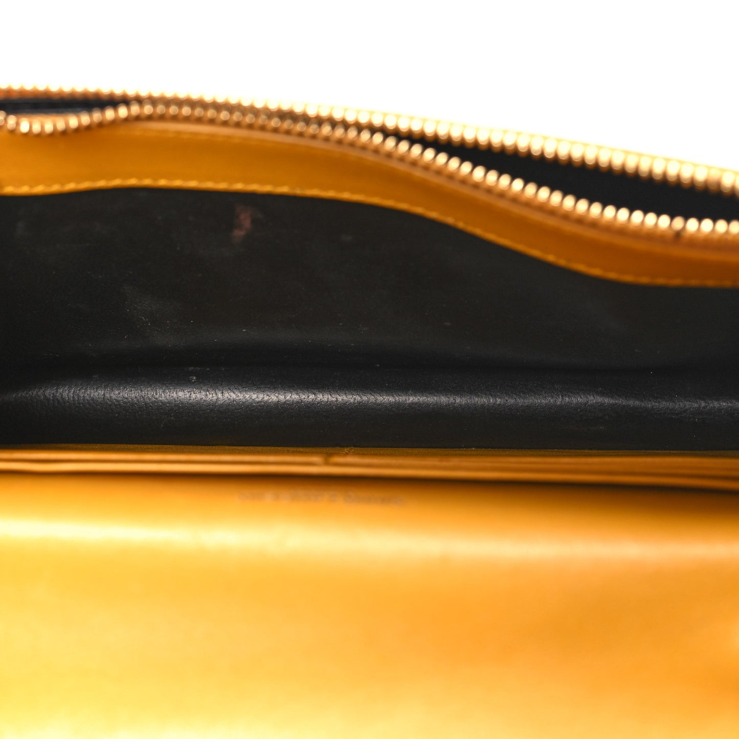 Calfskin Crocodile Embossed Medium Classic Monogram Kate Tassel Satchel Saffron
