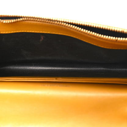 Saint Laurent Calfskin Crocodile Embossed Medium Classic Monogram Kate Tassel Satchel Saffron 4 of 12