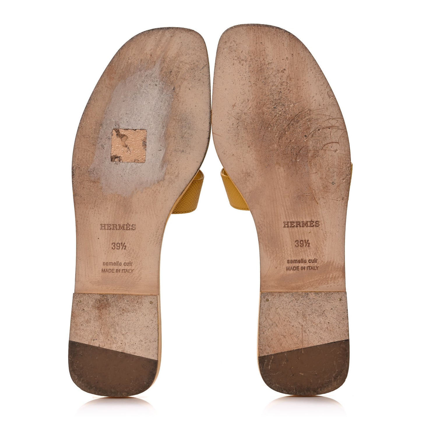 Epsom Oran Sandals 39.5 Jaune Sable