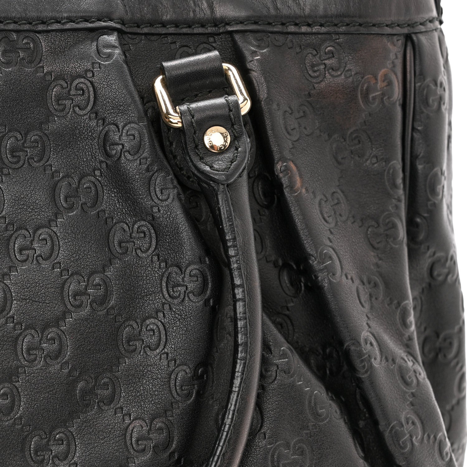Gucci Guccissima Medium Sukey Top Handle Tote Black 13 of 14