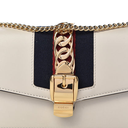 Gucci Calfskin Super Mini Sylvie Chain Shoulder Bag White 8 of 10